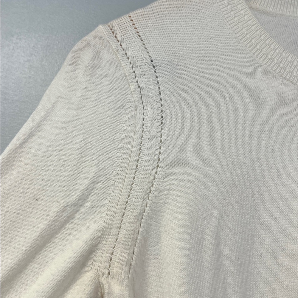 Banana Republic CLASSIC 90’s Ivory Button-Up Cardigan Sweater. Sz S - Picture 3 of 6